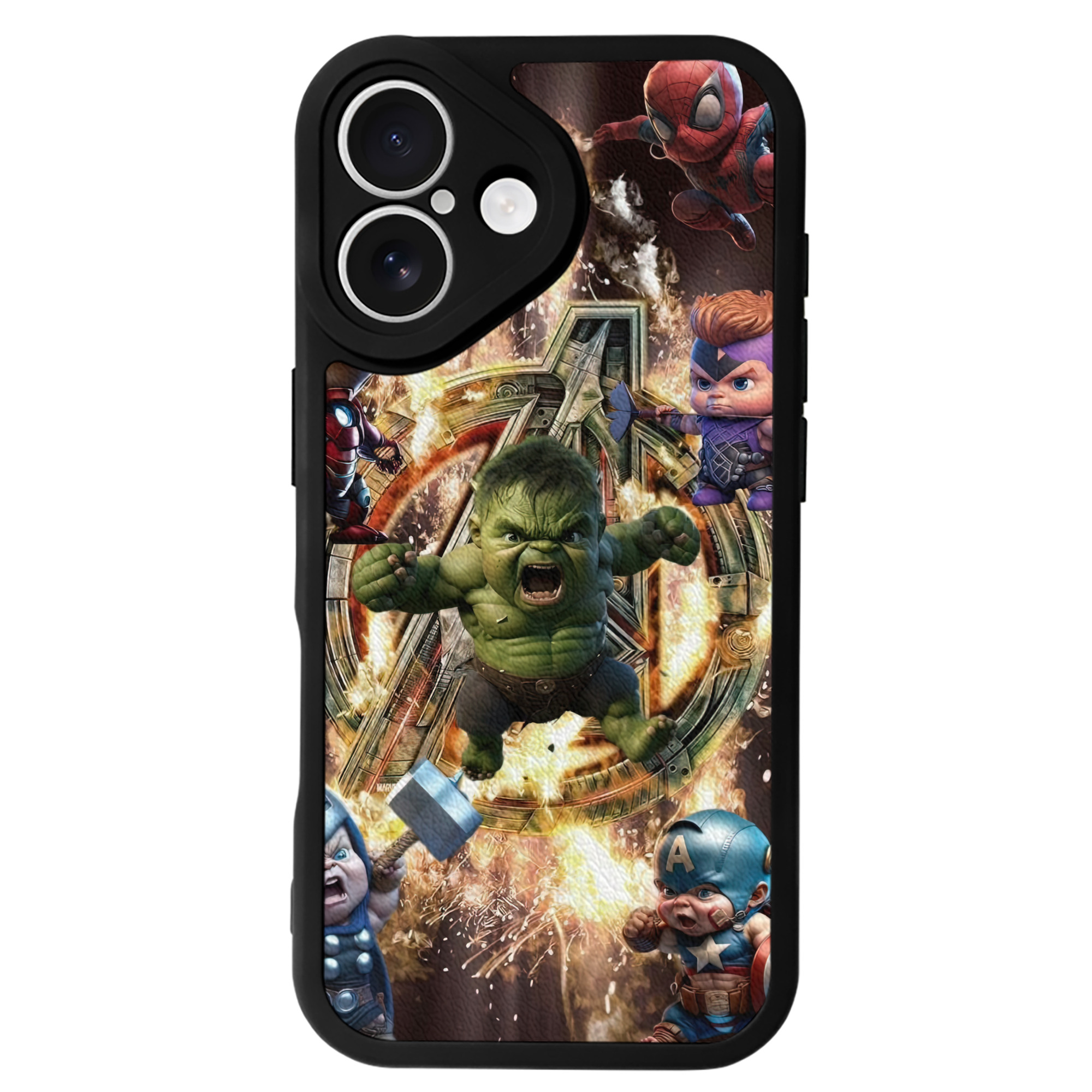 Spider Man スパイダーマン 【iPhone 16シリーズ対応】シリコンスマホケース（レザー調） 材質：シリコン